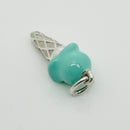 RARE Tiffany Ice Cream Cone Charm in Blue Enamel and Sterling Silver-4
