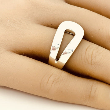 Size 6.5 Tiffany Out of Retirement Loop Ring in Sterling Silver Chunky Statement