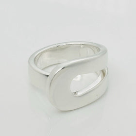 Size 6.5 Tiffany Out of Retirement Loop Ring in Sterling Silver Chunky Statement - 0