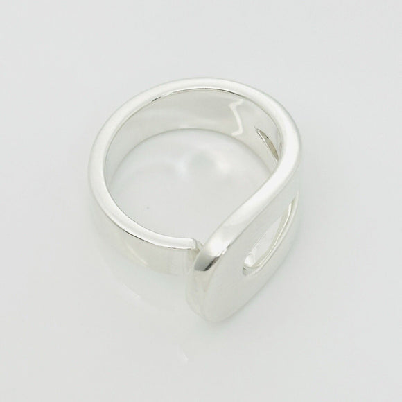 Size 6.5 Tiffany Out of Retirement Loop Ring in Sterling Silver Chunky Statement