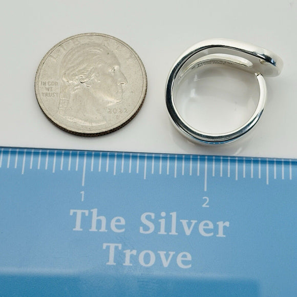 Size 6.5 Tiffany Out of Retirement Loop Ring in Sterling Silver Chunky Statement