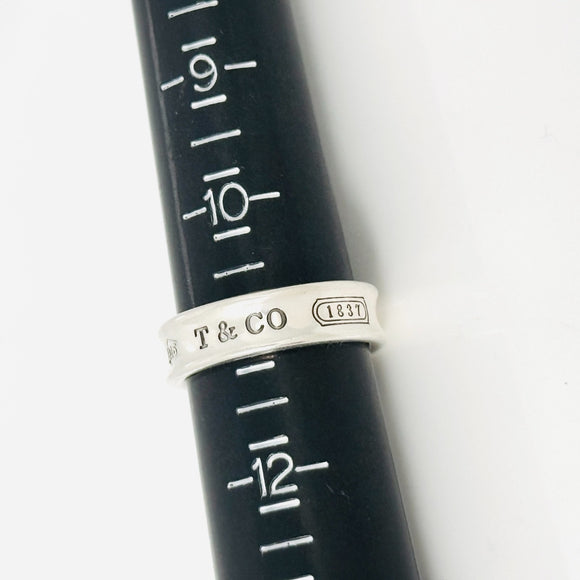 Size 11 Tiffany & Co 1837 Ring Concave in 925 Sterling Silver Mens Unisex