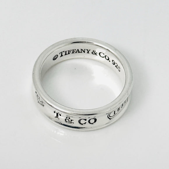 Size 11 Tiffany & Co 1837 Ring Concave in 925 Sterling Silver Mens Unisex