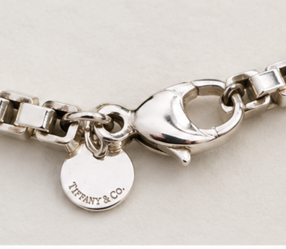 7.75" Tiffany Venetian Link Bracelet in Sterling Silver Mens Unisex