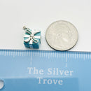 Tiffany Blue Gift Box Charm or Pendant in Blue Enamel and Sterling Silver-7