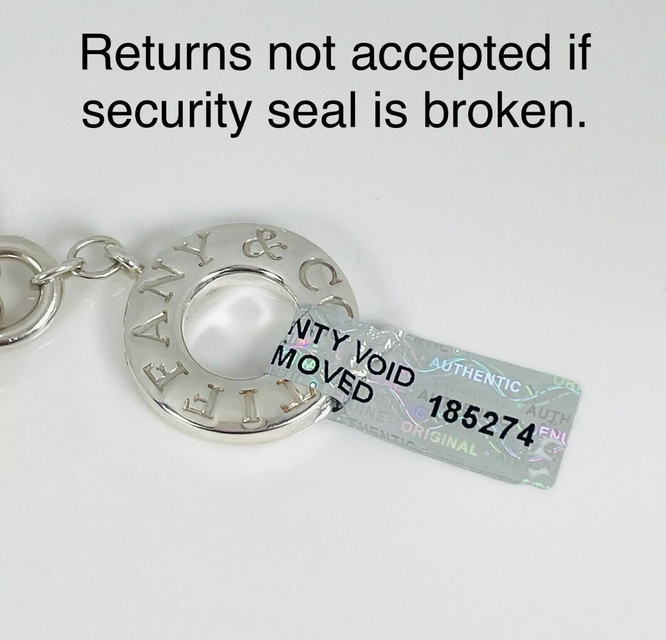 9” Large Please Return to Tiffany & Co Silver Heart Tag Toggle Bracelet GENUINE