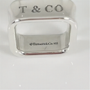 Size 4.5 Tiffany 1837 Square Ring in Sterling Silver Unisex Mens-6