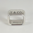 Size 4.5 Tiffany 1837 Square Ring in Sterling Silver Unisex Mens-5