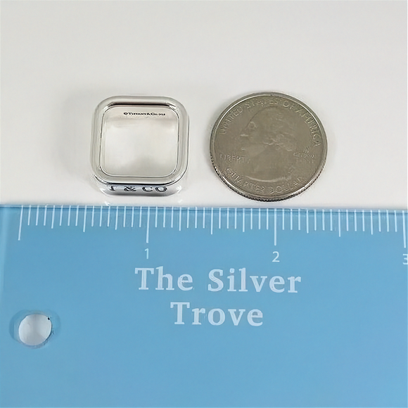 Size 4.5 Tiffany 1837 Square Ring in Sterling Silver Unisex Mens