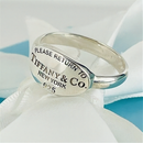 Size 5 Please Return to Tiffany & Co Oval Signet Ring in Sterling Silver-1