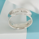 Size 6.5 Tiffany & Co 1837 Ring Concave Wide Band in Sterling Silver-2