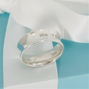 Size 6.5 Tiffany & Co 1837 Ring Concave Wide Band in Sterling Silver-4