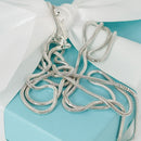 32" Tiffany & Co Sterling Silver Men's Unisex Snake Chain Necklace-1