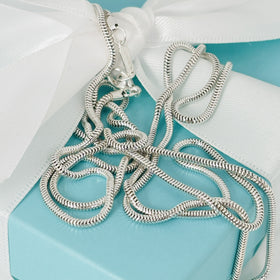 32" Tiffany & Co Sterling Silver Men's Unisex Snake Chain Necklace
