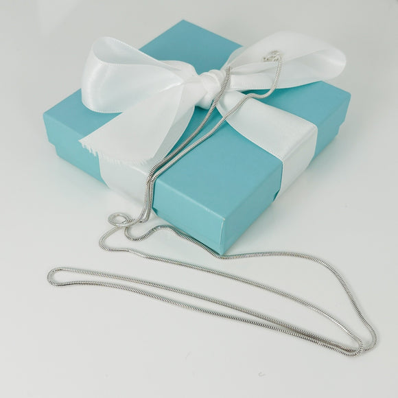 32" Tiffany & Co Sterling Silver Men's Unisex Snake Chain Necklace