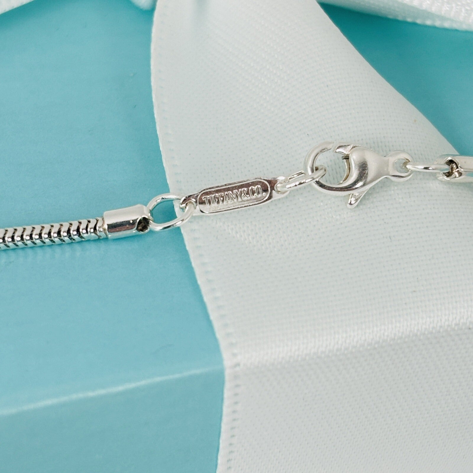 32" Tiffany & Co Sterling Silver Men's Unisex Snake Chain Necklace