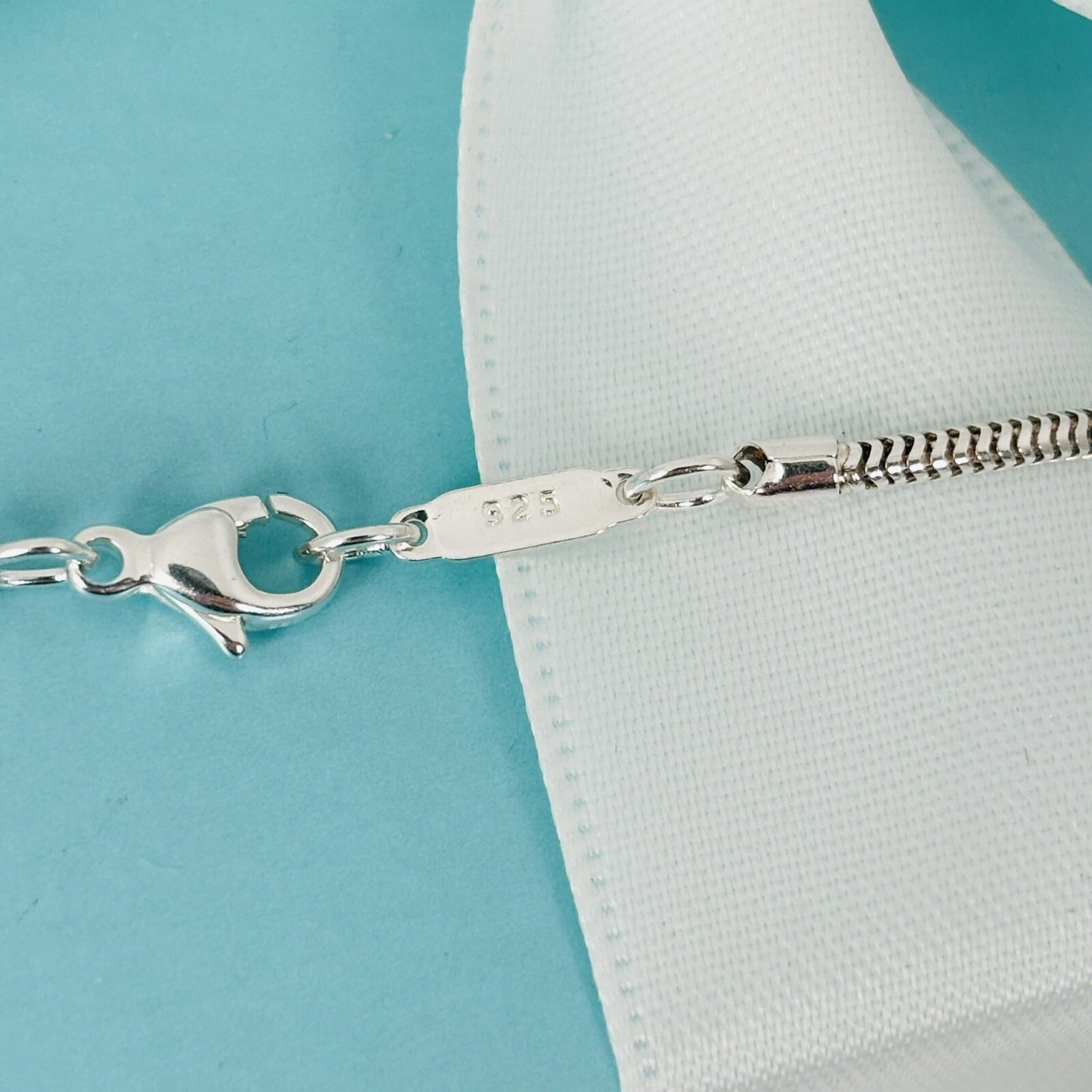 32" Tiffany & Co Sterling Silver Men's Unisex Snake Chain Necklace