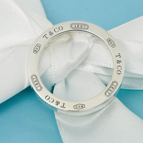 Tiffany & Co 1837 Pendant Round Concave in Sterling Silver 925