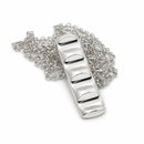 22" Tiffany Groove Pendant Necklace Chain / Paloma Picasso in Silver Mens Unisex-1