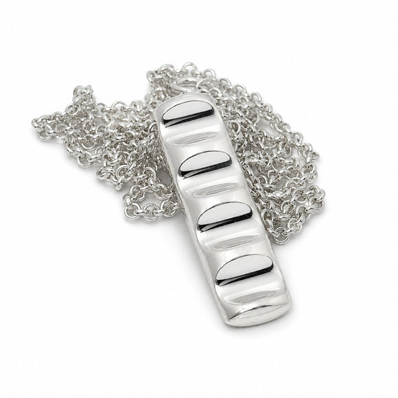 22" Tiffany Groove Pendant Necklace Chain / Paloma Picasso in Silver Mens Unisex