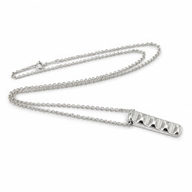 22" Tiffany Groove Pendant Necklace Chain / Paloma Picasso in Silver Mens Unisex - 0