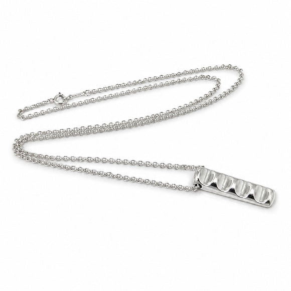 22" Tiffany Groove Pendant Necklace Chain / Paloma Picasso in Silver Mens Unisex