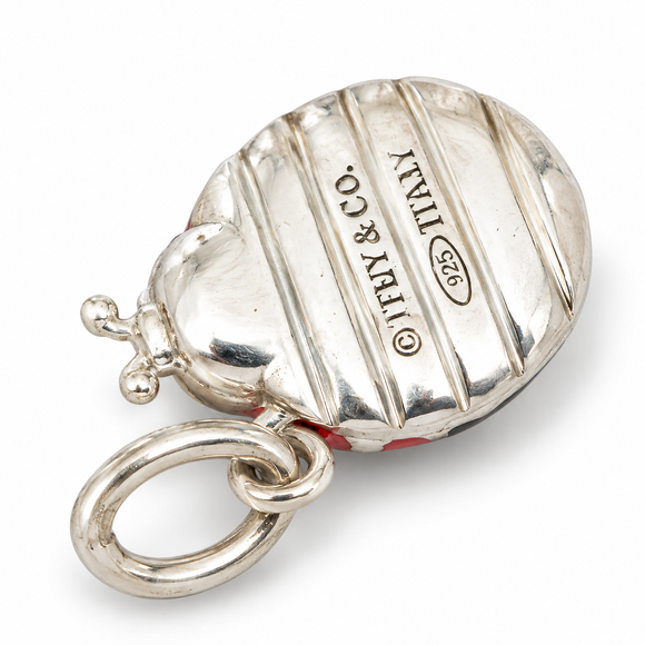RARE Tiffany & Co Ladybug Charm or Pendant in Red Enamel and Sterling Silver