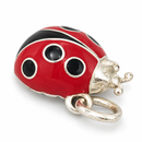 RARE Tiffany & Co Ladybug Charm or Pendant in Red Enamel and Sterling Silver-3