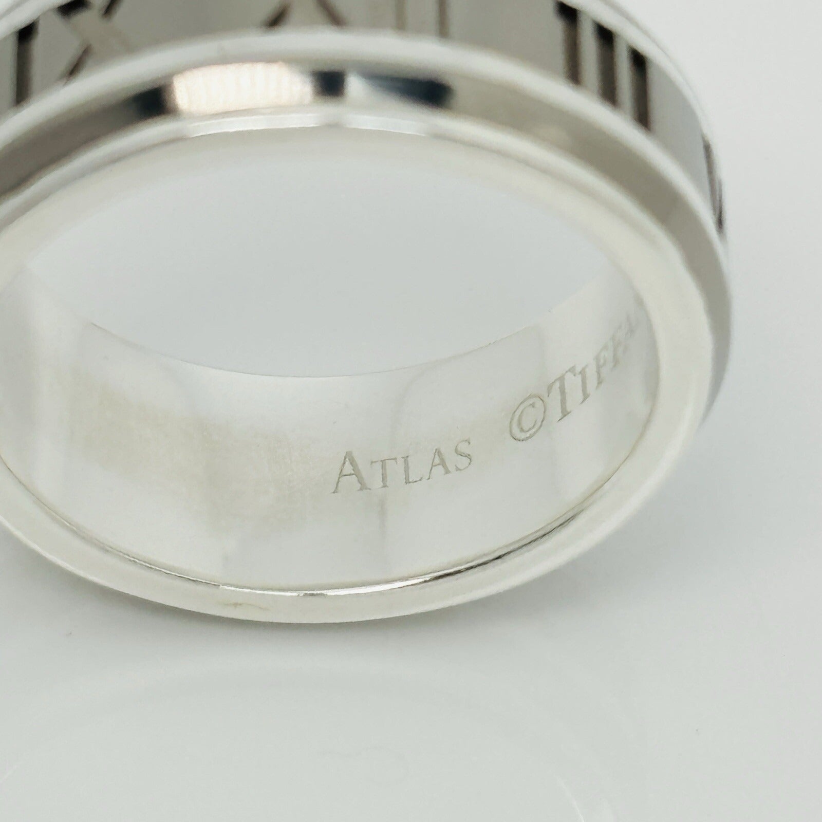 Size 9 RARE Tiffany Atlas Ring in Silver and Titanium Mens Unisex