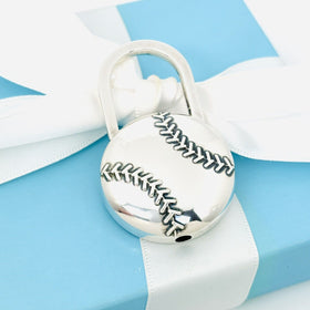 Tiffany & Co Baseball Sports Theme Key Ring KeyChain in Sterling Silver - 0