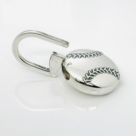 Tiffany & Co Baseball Sports Theme Key Ring KeyChain in Sterling Silver