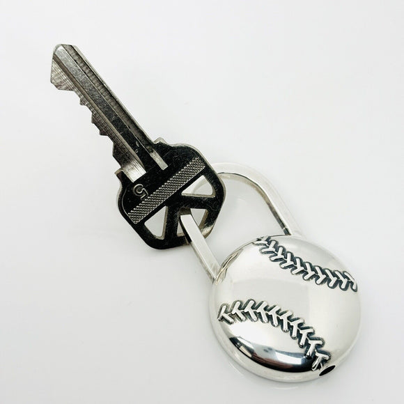 Tiffany & Co Baseball Sports Theme Key Ring KeyChain in Sterling Silver