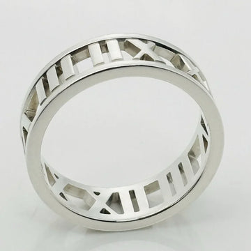 Tiffany & Co. Atlas Ring Size 12.5 Stencil Cutout Open Roman Numeral Band Mens Unisex - 0