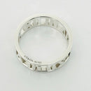Tiffany & Co. Atlas Ring Size 12.5 Stencil Cutout Open Roman Numeral Band Mens Unisex-3