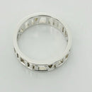Tiffany & Co. Atlas Ring Size 12.5 Stencil Cutout Open Roman Numeral Band Mens Unisex-6