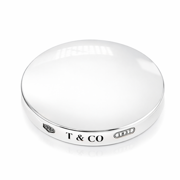 Tiffany & Co 1837 Compact Round Purse Mirror in Silver