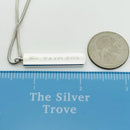 Tiffany & Co. 1837 Bar Dog Tag Pendant 18" Necklace Silver Snake Chain-8