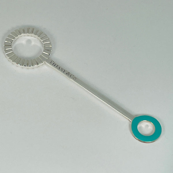 Tiffany Bubble Wand Blower in Blue Enamel and Sterling Silver - 9