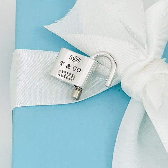 Tiffany 1837 Padlock Lock Charm Pendant in Sterling Silver