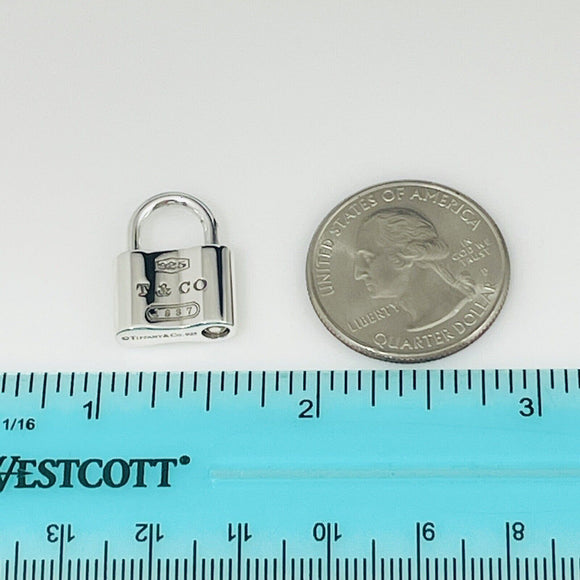Tiffany 1837 Padlock Lock Charm Pendant in Sterling Silver