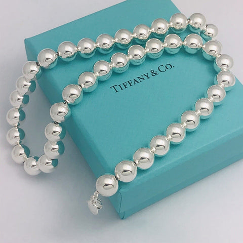 18.25" Tiffany HardWear Bead Ball Necklace 10mm Beads in Sterling Silver - 0