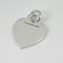 Vintage Tiffany & Co Sterling Silver Engravable Blank Heart Tag Charm or Pendant - 2