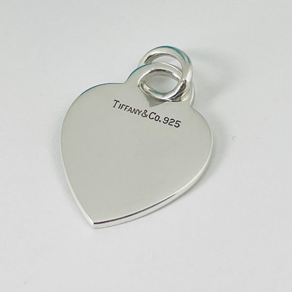 Vintage Tiffany & Co Sterling Silver Engravable Blank Heart Tag Charm or Pendant