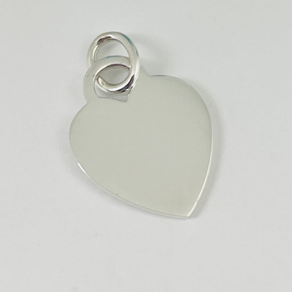 Vintage Tiffany & Co Sterling Silver Engravable Blank Heart Tag Charm or Pendant - 3