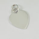 Vintage Tiffany & Co Sterling Silver Engravable Blank Heart Tag Charm or Pendant-3