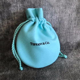 Tiffany & Co Blue Jewelry Drawstring Pouch