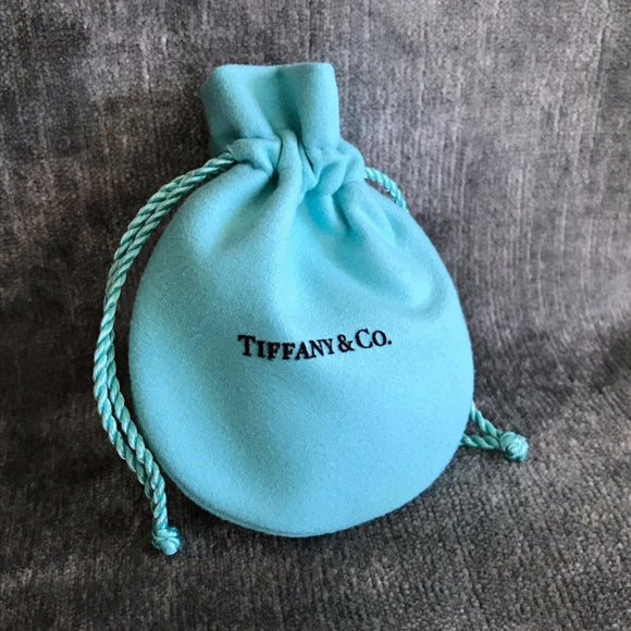 Tiffany & Co Blue Jewelry Drawstring Pouch