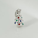 Tiffany & Co Christmas Tree Charm or Pendant in Enamel and  Sterling Silver-2