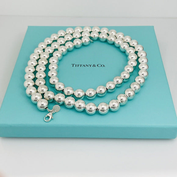 Rare 30" Tiffany & Co HardWear Bead Ball Necklace in Sterling Silver