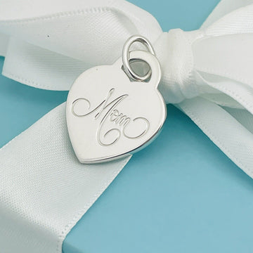 Tiffany & Co Mom Mother's Day Heart Tag Charm or Pendant - 0